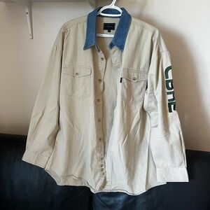 Roper Beige and Blue Men's Shirt Jacket